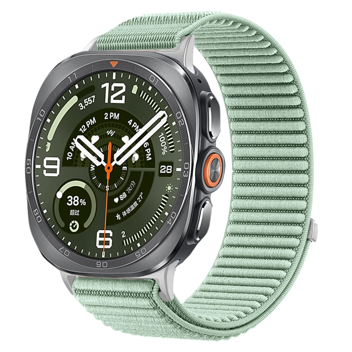 Breathable Ribbed Nylon Watch Strap for Samsung Galaxy Watch Ultra 2