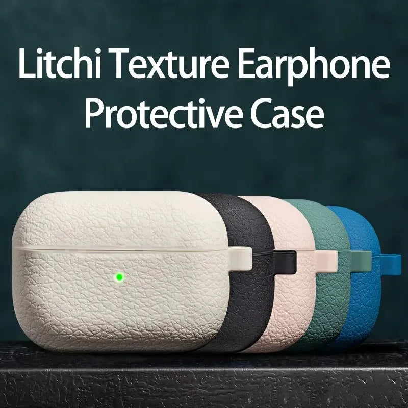 Luxury Litchi Texture Silicone Case for AirPods Pro