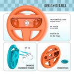 2-Pack Simulated Racing Steering Wheel Attachments for Nintendo Switch 2 Joy-Con Controllers