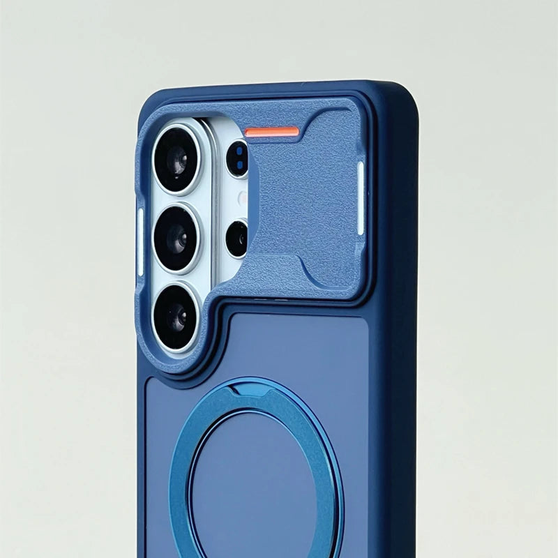 Shockproof Magnetic Case with Rotatable Stand for Samsung Galaxy S26 Series