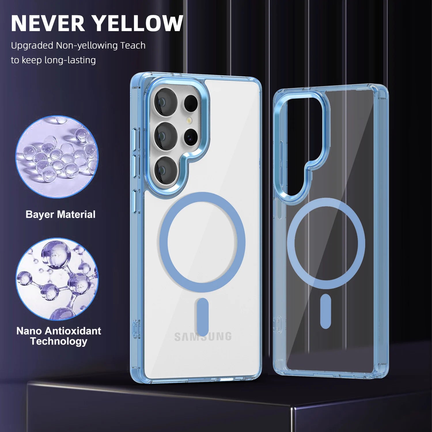 Premium Acrylic Transparent Magnetic Case for Samsung Galaxy S25 Series