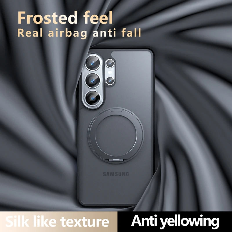 Shockproof Matte Magnetic Case with Ring Holder for Samsung Galaxy S26 Series