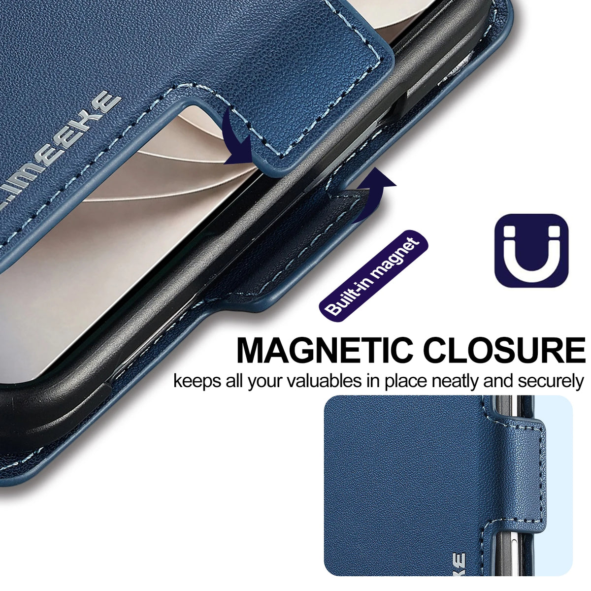 Leather Wallet Case with Integrated Pen Holder for iPhone Duo