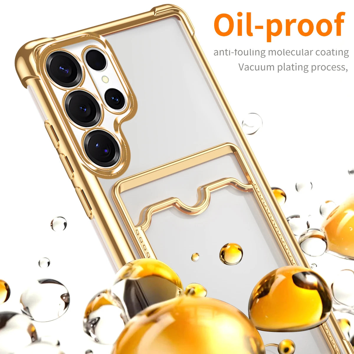 Transparent Soft Case with Card Holder for Samsung Galaxy S26 Series