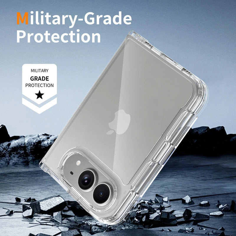 Transparent Polycarbonate Case with Anti-Yellow Treatment for iPhone Duo