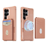 Luxury Leather Magnetic Case with Detachable Card Holder for Samsung Galaxy S24 Series