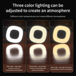 Upgraded Phone Camera Grip with Integrated 3-Color LED Fill Light