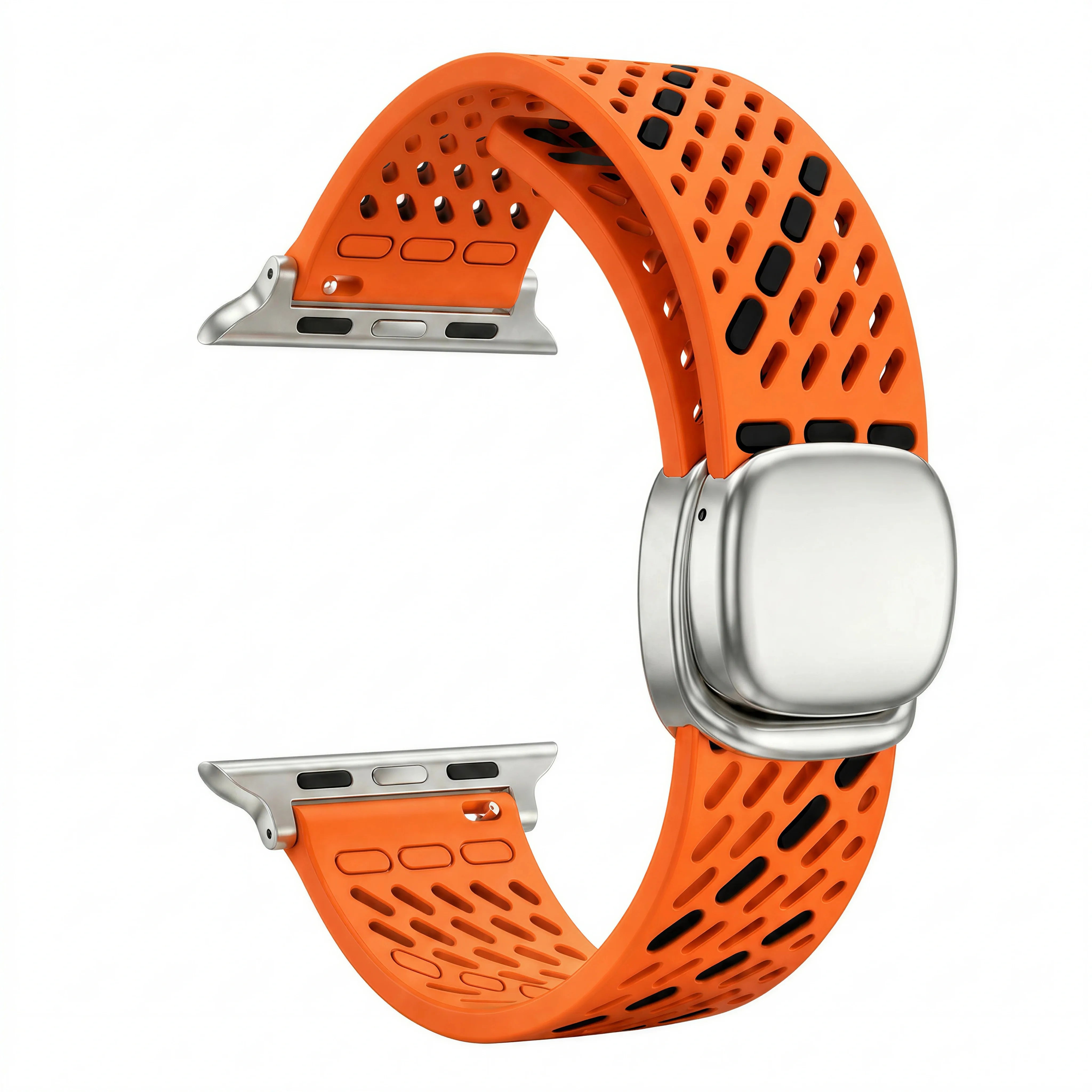 Perforated Silicone Band with Magnetic Buckle for Apple Watch