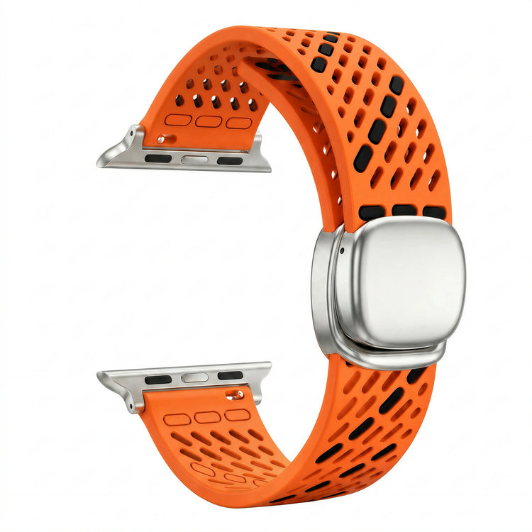 Perforated Silicone Band with Magnetic Buckle for Apple Watch