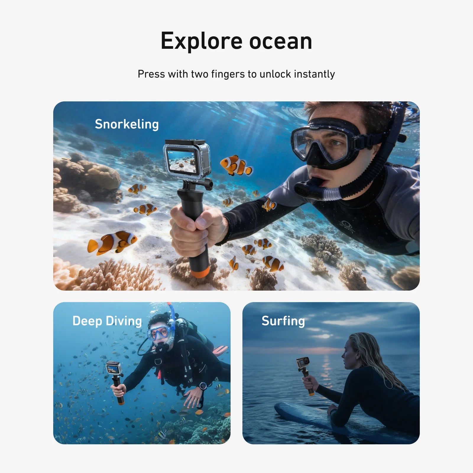 TELESIN 60M Underwater Diving Case for DJI Osmo Action 6