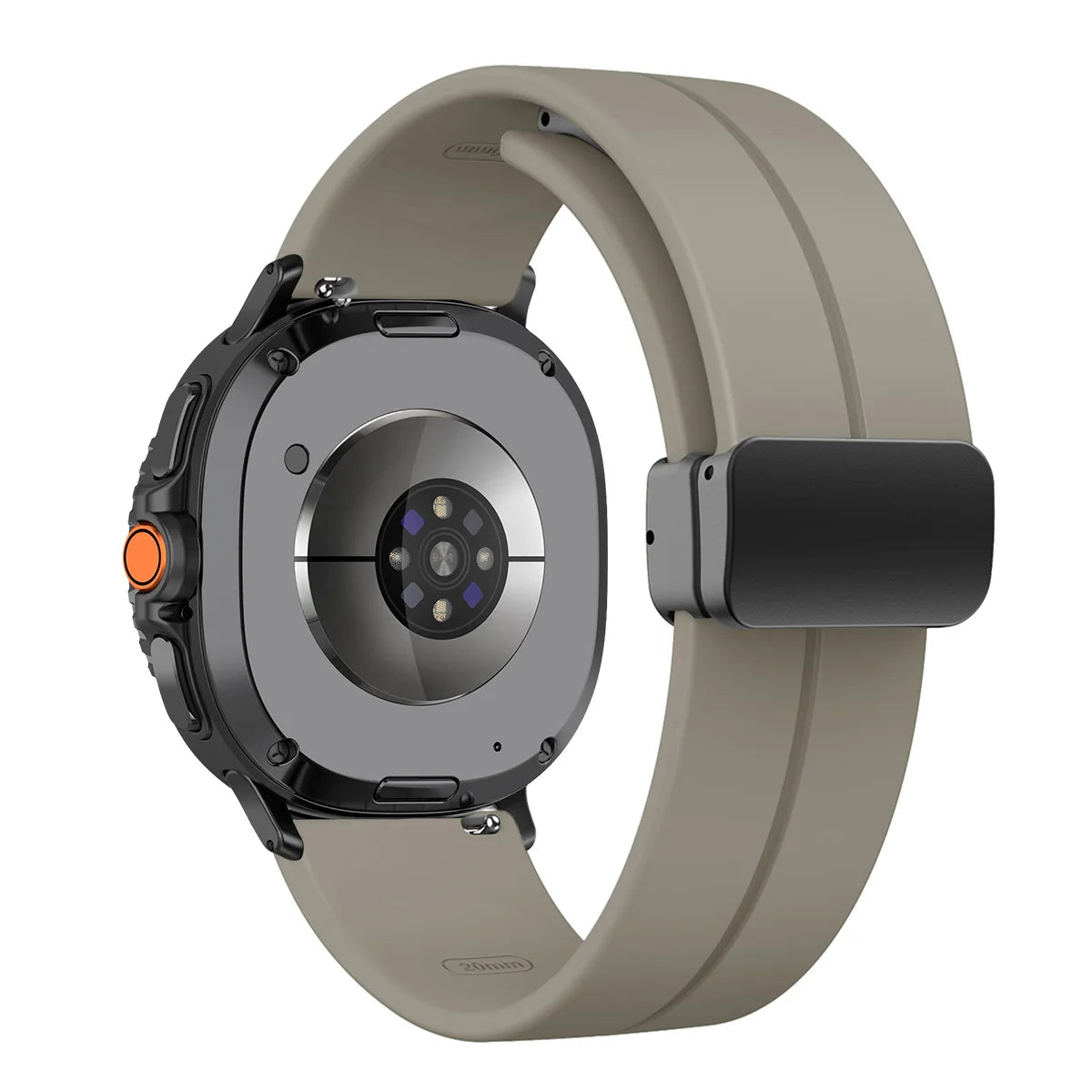 Silicone Magnetic Buckle Strap for Samsung Galaxy Watch 8 /  Galaxy Watch 8 Classic