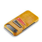 iPhone 17 Series Leather Back Cover with Card Slot and Easy-Open Button Design