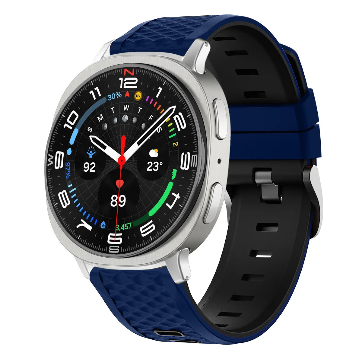 Breathable Quilted Silicone Watch Band with Ventilation Holes for Samsung Galaxy Watch 8 & Galaxy Watch 8 Classic