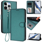 iPhone 15 Series Book-Style Leather Case with Wallet Function