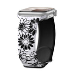 Engraved Silicone Strap Replacement Band for Apple Watch