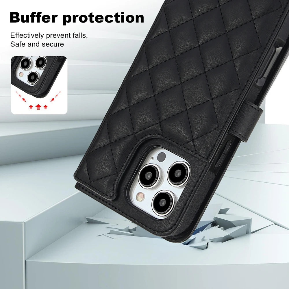 Multi-Functional Crossbody Wallet Case with Card Holder for iPhone 15 Series
