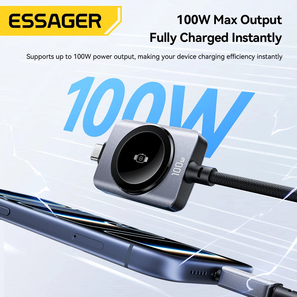 Essager 2-in-1 100W Fast Charging Cable for USB-C & Apple Watch