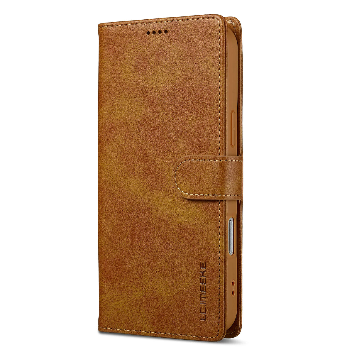 Textured Leather 3-Card Wallet Flip Case with Kickstand for iPhone 17 Series