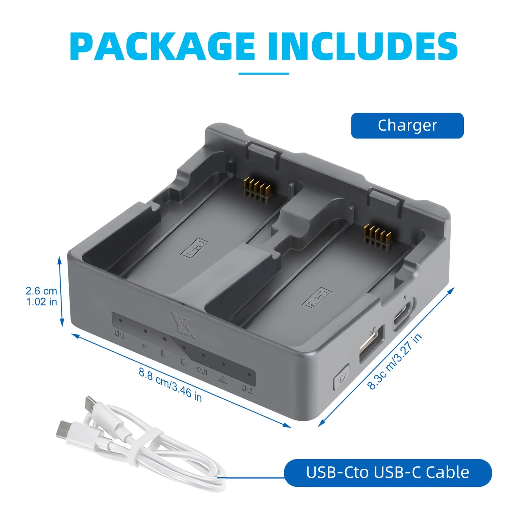 Portable 45W Battery Charger Box for DJI Neo 2 Drone