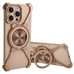 Slim shockproof MagSafe frameless case with kickstand for iPhone 16 Series, lightweight and durable design.