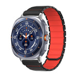 Quilted Silicone Watch Band with Magnetic Quick-Release for Samsung Galaxy Watch Ultra 2
