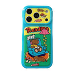 Translucent Back Case with Turquoise Bumper Frame for iPhone 17 Series