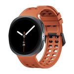 Perforated Silicone Watch Strap with Quick-Release Tab Clasp for Samsung Galaxy Watch 9