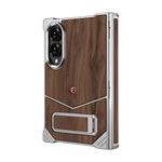 Walnut Wood Samsung Galaxy Z Fold 8 Case With Kickstand