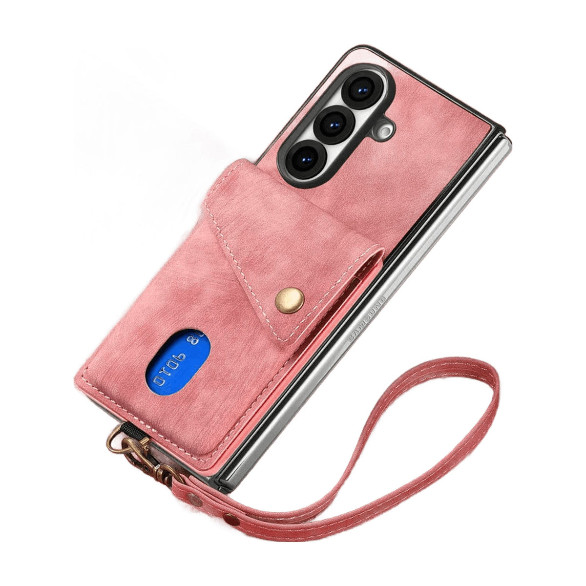 Leather Kickstand Case with Card Pocket for Samsung Galaxy Z Fold 8 Ultra
