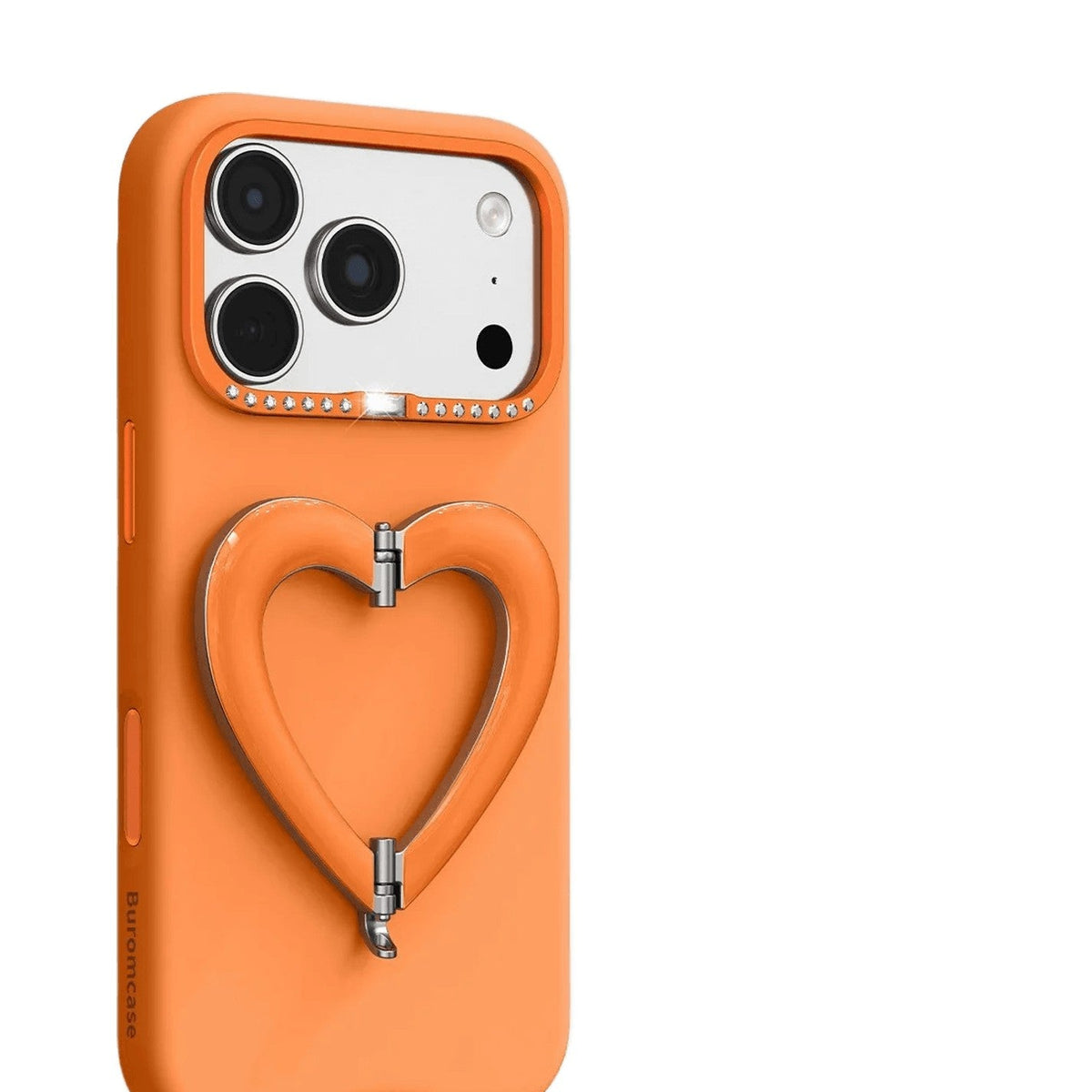Liquid Silicone Heart-Shaped Kickstand Case with Camera Protection for iPhone 18 Series