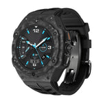 Carbon Fiber Protective Case with Silicone Band for Samsung Galaxy Watch Ultra 2