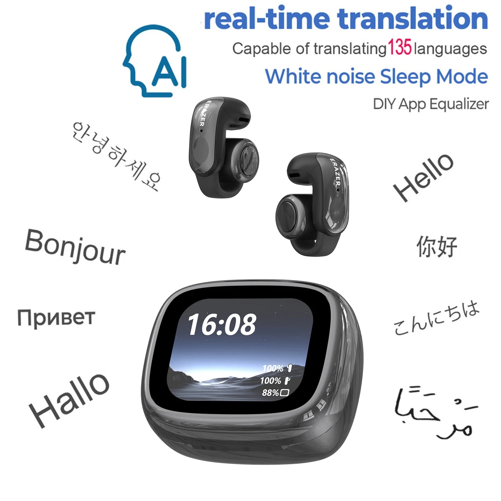Lenovo Erazer XF28 Bluetooth 6.0 AI Translator Earphones