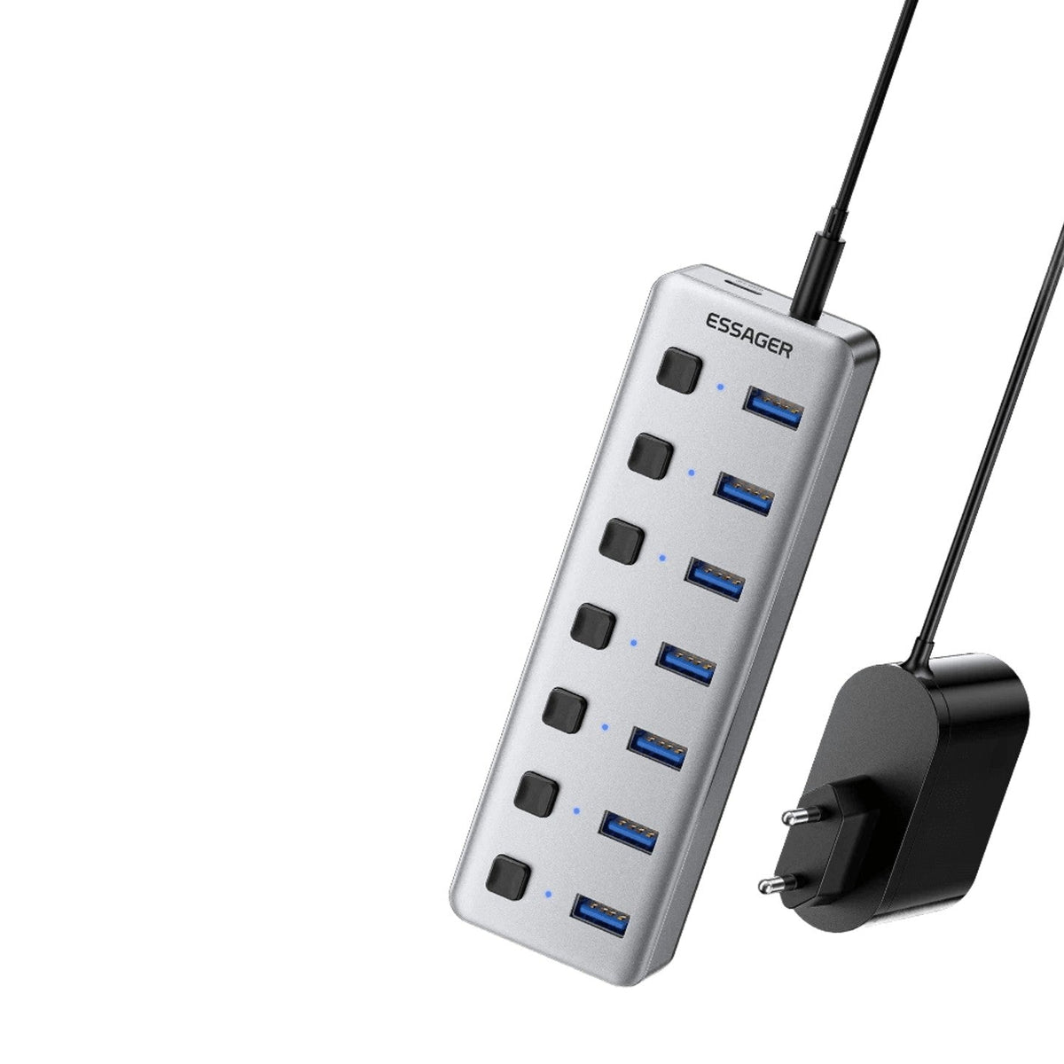 Essager 7-Port USB 3.0 Hub With 24W Adapter