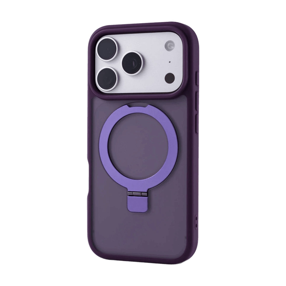 Matte MagSafe Ring Stand Case with Bumper Protection for iPhone 18 Series