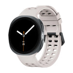 Perforated Silicone Watch Strap with Quick-Release Tab Clasp for Samsung Galaxy Watch 9