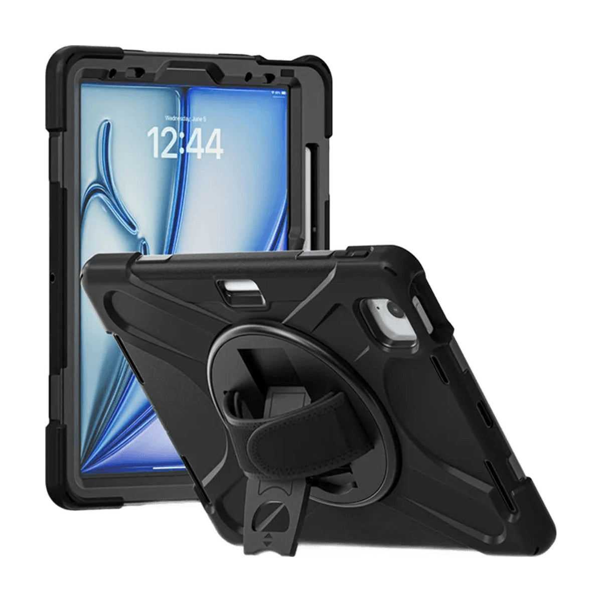 Shockproof Kickstand Case with Adjustable Hand Strap for iPad Air M4 (2026)