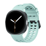 Perforated Silicone Watch Strap with Quick-Release Tab Clasp for Samsung Galaxy Watch 9