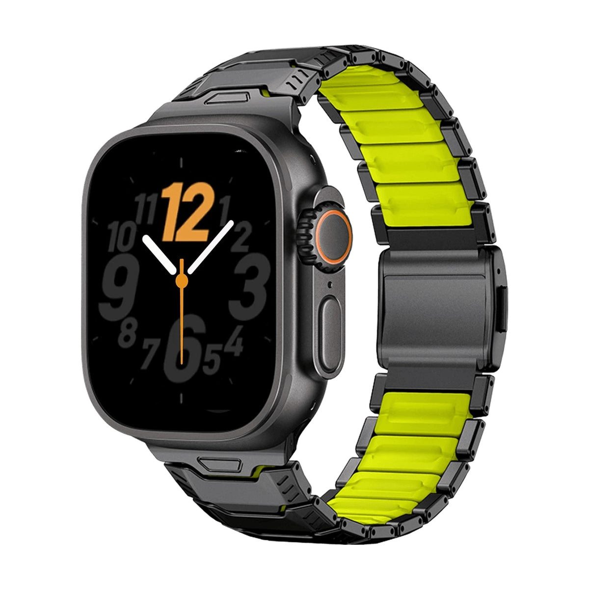 Titanium Articulated Link Band with Magnetic Buckle for Apple Watch