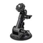 Car mount adapter with suction cup for action cameras