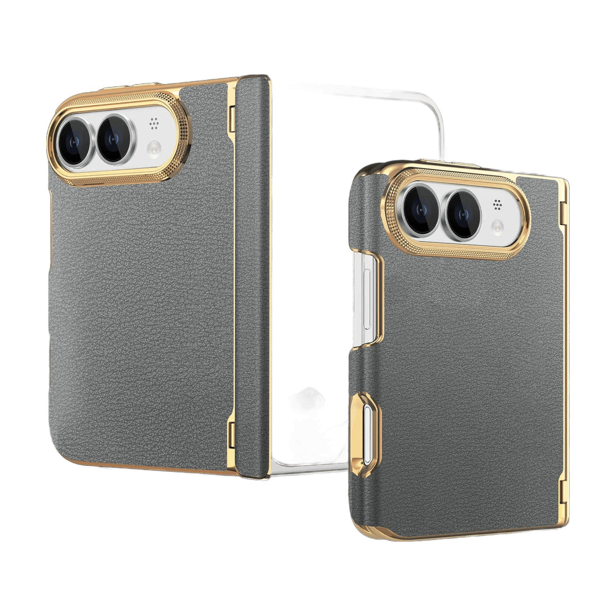 Shockproof Hinge-Reinforced Foldable Case with Lens Protection for iPhone Duo