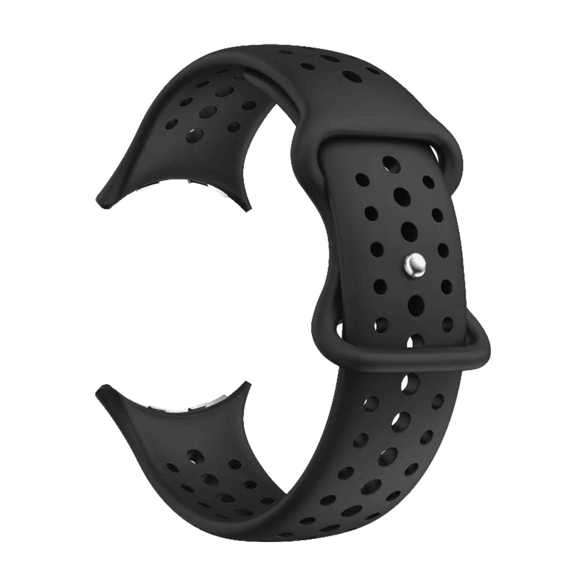 Perforated Silicone Watch Band with Snap Button Closure for Google Pixel Watch 4
