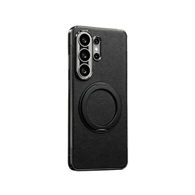 Shockproof Leather Case with 360° Rotating Magnetic Stand for Samsung Galaxy S23 Ultra