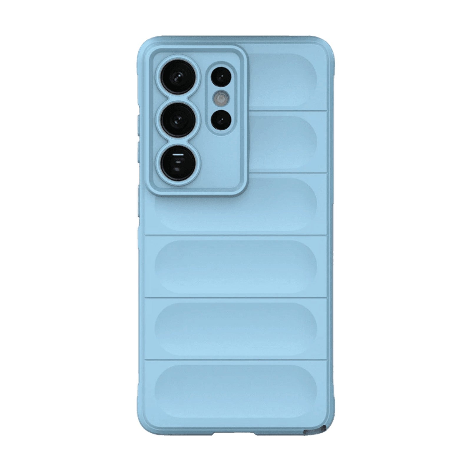 Soft Silicone Camera Protection Case with Individual Lens Rings for Samsung Galaxy S25 Series