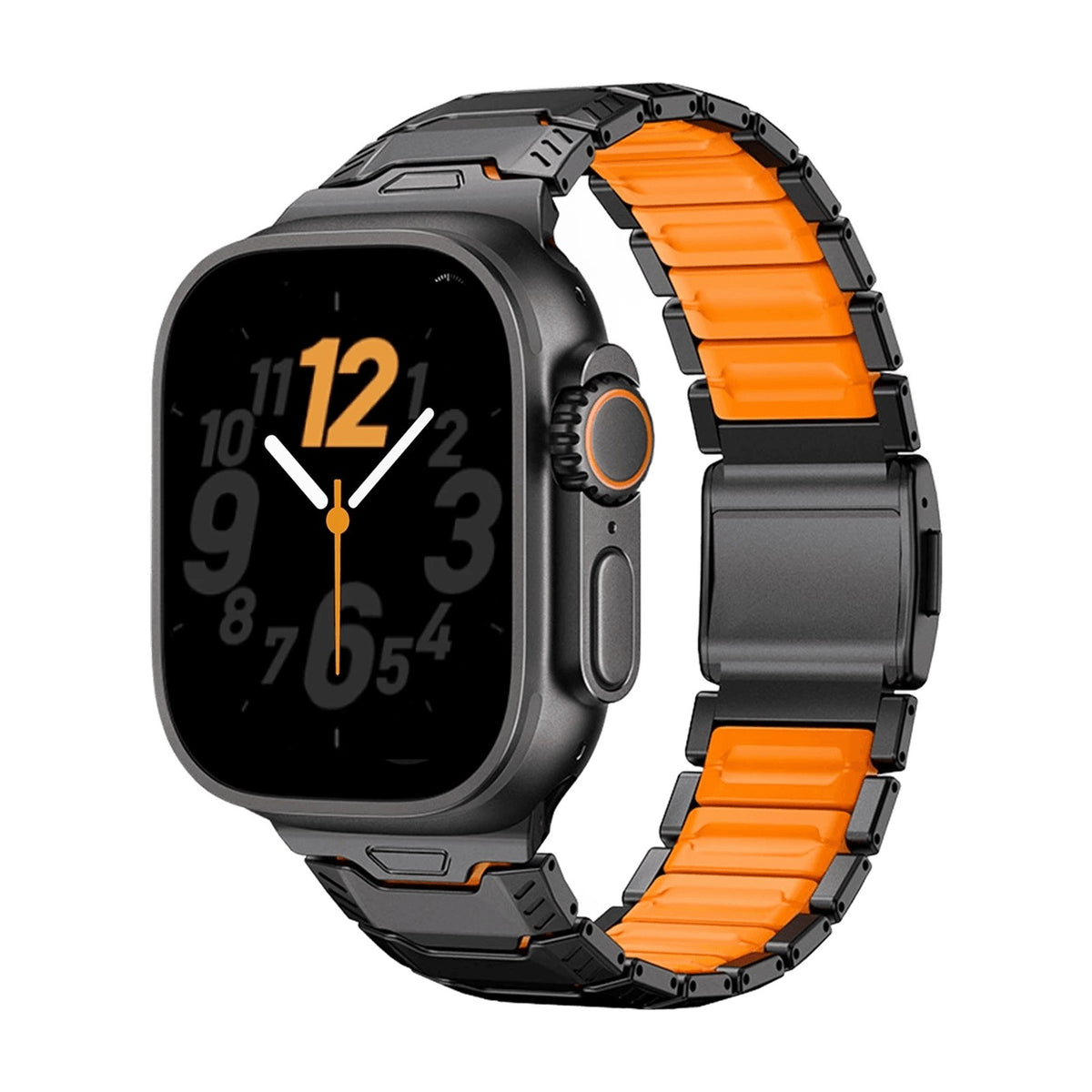 Titanium Articulated Link Band with Magnetic Buckle for Apple Watch