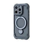 Matte MagSafe Case with 360° Rotating Ring Stand for iPhone 17 Series
