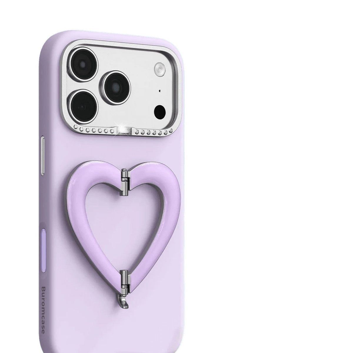 Liquid Silicone Heart-Shaped Kickstand Case with Camera Protection for iPhone 18 Series