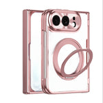 Electroplated MagSafe Case with 360° Rotating Ring Stand for iPhone Duo