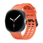 Perforated Silicone Watch Strap with Quick-Release Tab Clasp for Samsung Galaxy Watch 9