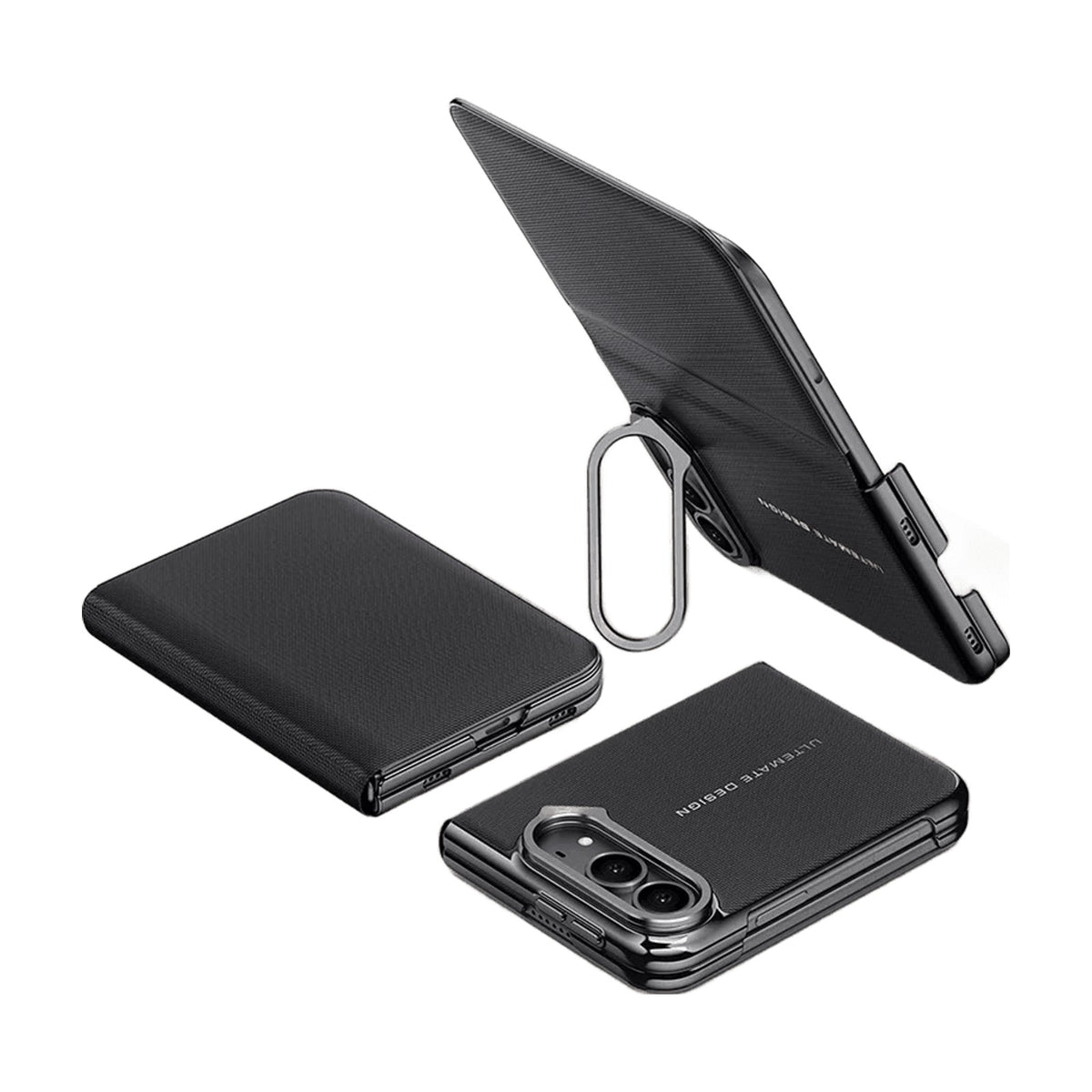 Leather Flip Case with Automatic Magnetic Closure for iPhone Duo