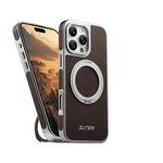 Textured Quilted MagSafe Case with 360° Rotatable Ring Stand for iPhone 17 Series